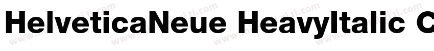 HelveticaNeue HeavyItalic Condens字体转换